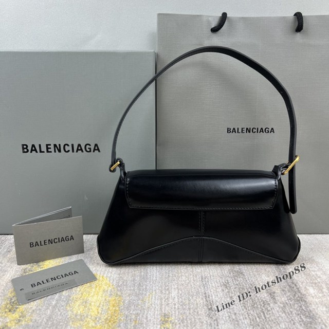 Balenciaga專櫃2022爆款XX系列腋下包 巴黎世家平紋黑肩背女包 fyj1261